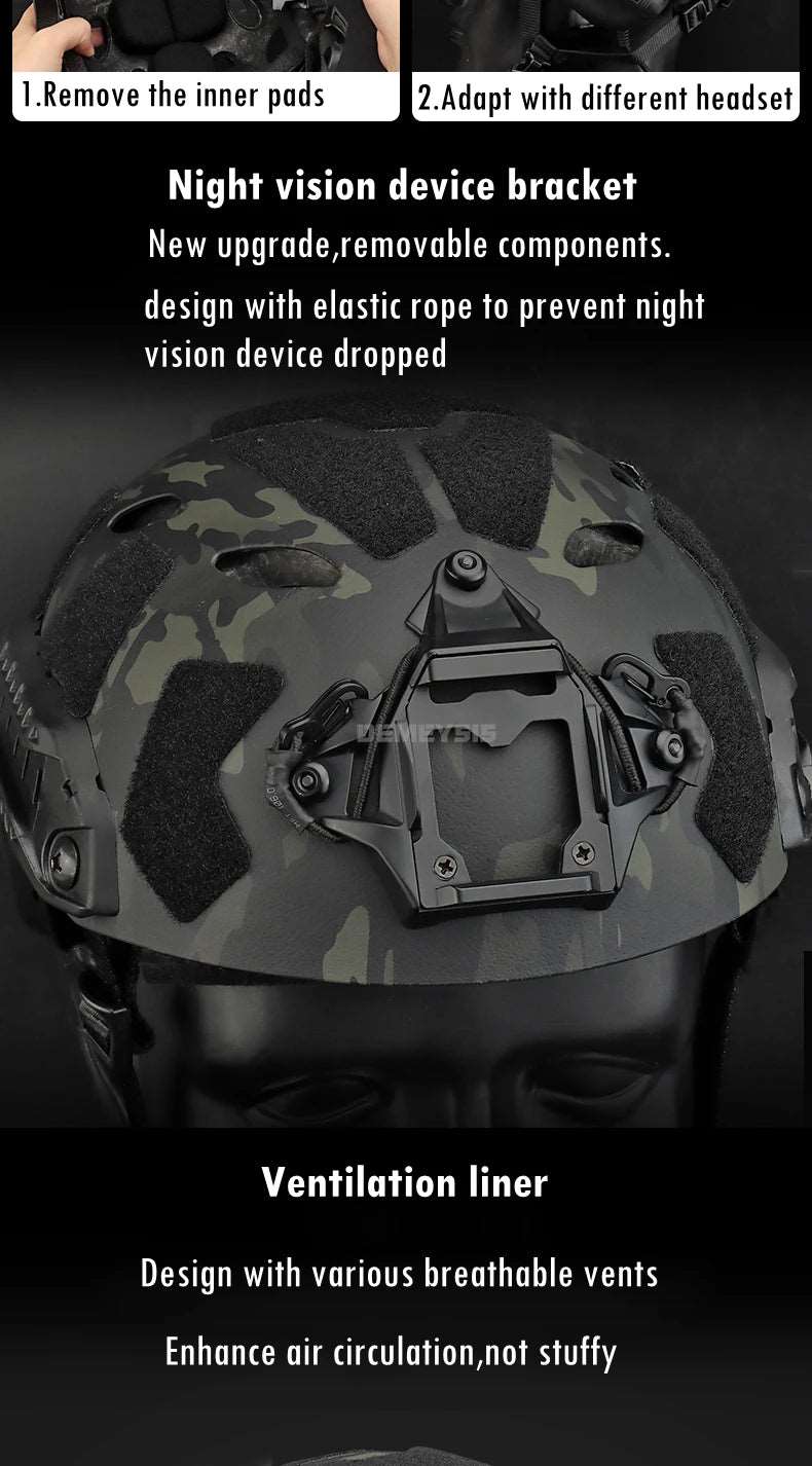Tactical Active Sports Safety Helmet Helmets & Packs
