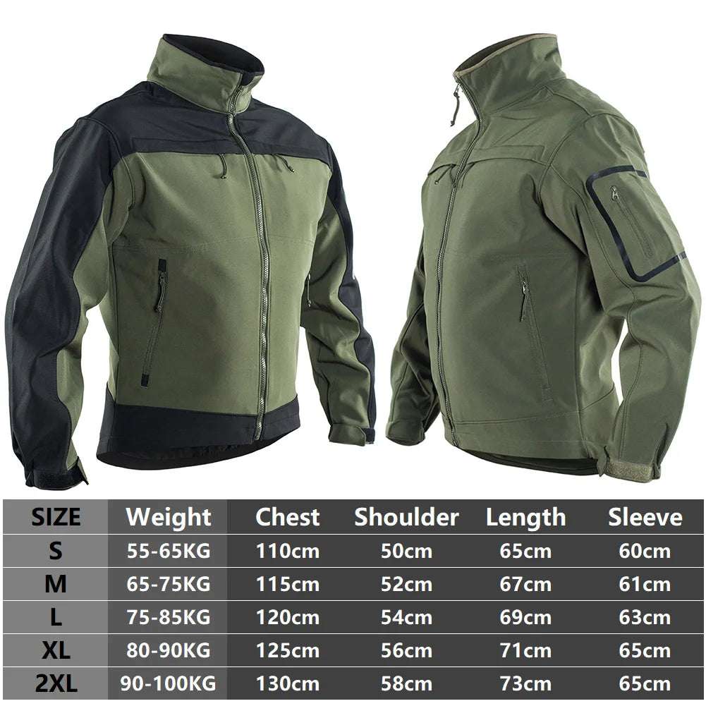Tactical Fleece Jacket Waterproof Softshell Windbreaker Jackets
