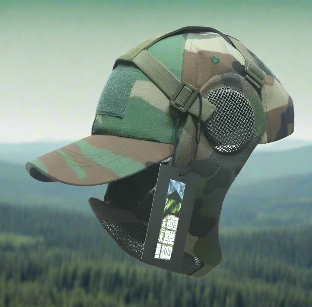 Tactical Foldable Mesh Mask with Cap tactical caps
