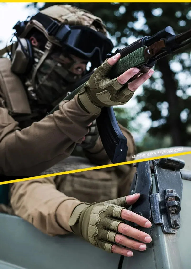 Tactical Gloves Half Finger Outdoor Mountaineering Cycling Wear-resistant Breathable gloves