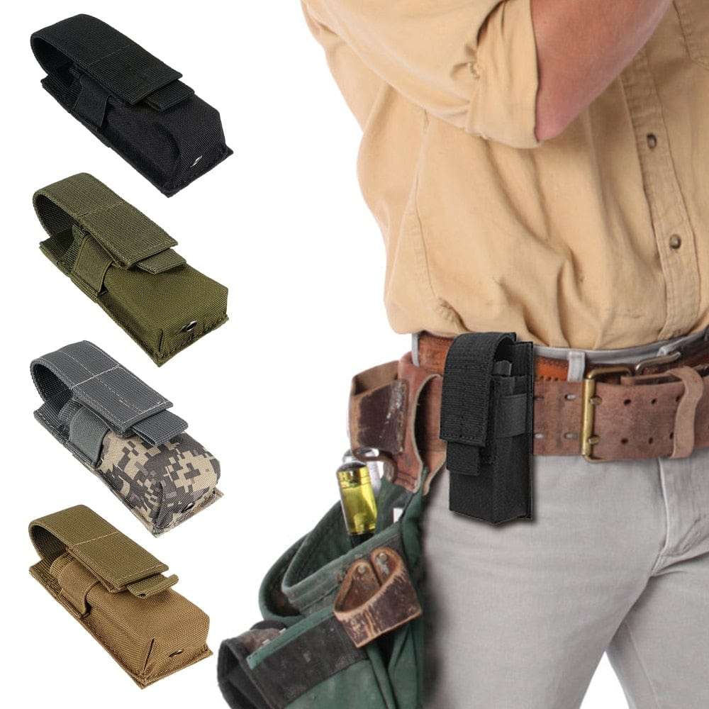Tactical Pouch Torch Knife Holster Molle Accessories