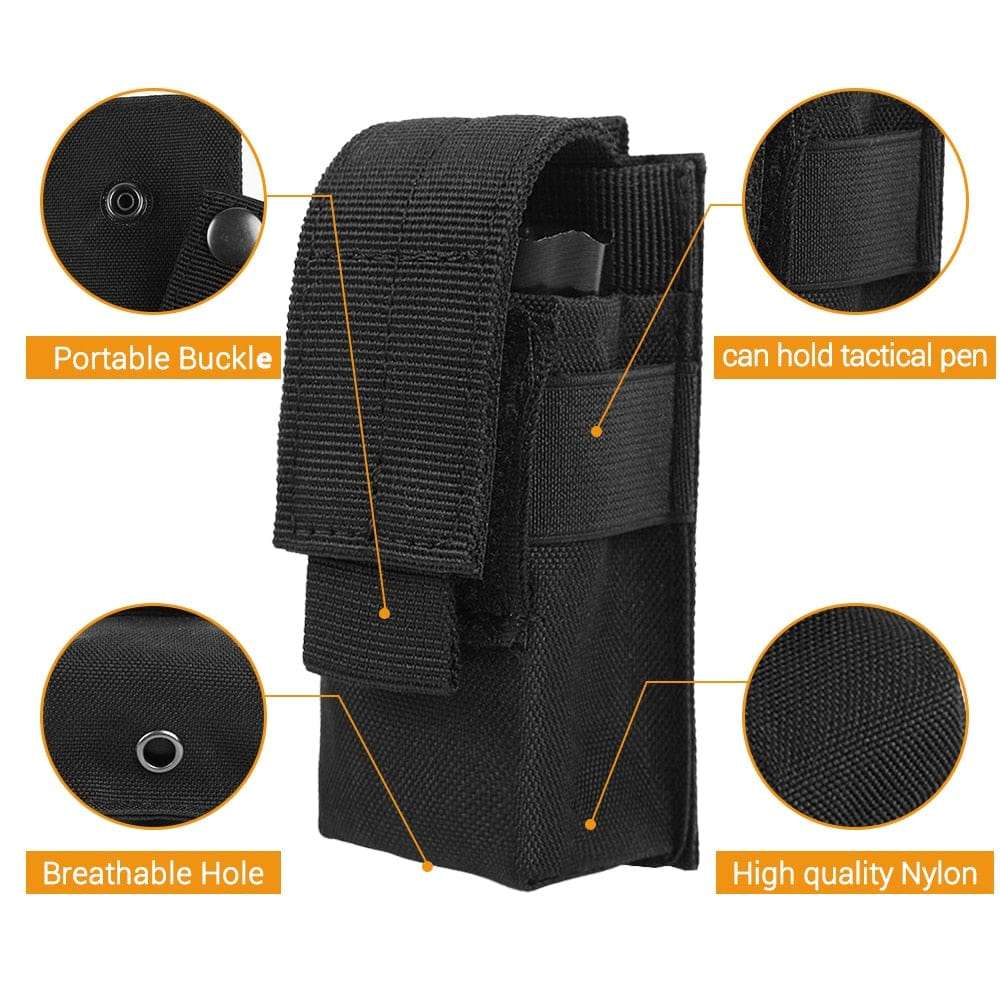 Tactical Pouch Torch Knife Holster Molle Accessories