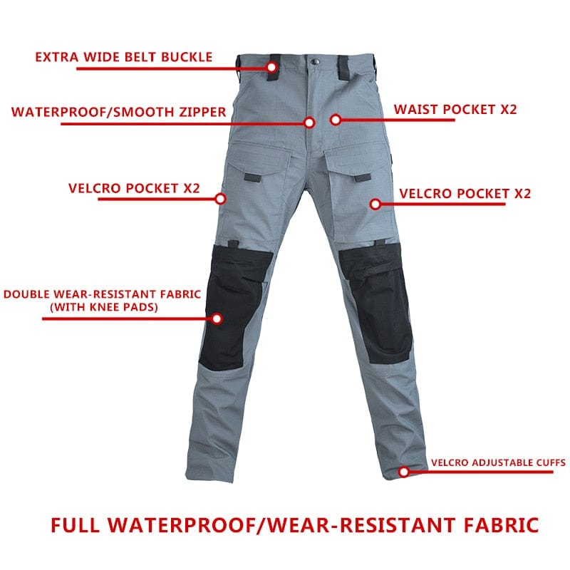 Tactical Uniform Pants and Shirt with Pads Outdoor Clothing