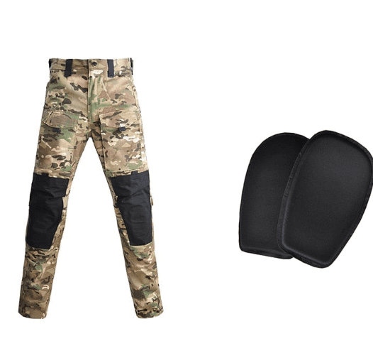 Tactical Uniform Pants and Shirt with Pads Outdoor Clothing