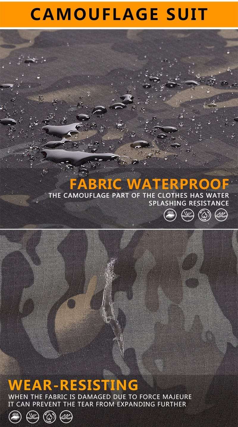 Tactical Uniform Pants and Shirt with Pads Outdoor Clothing