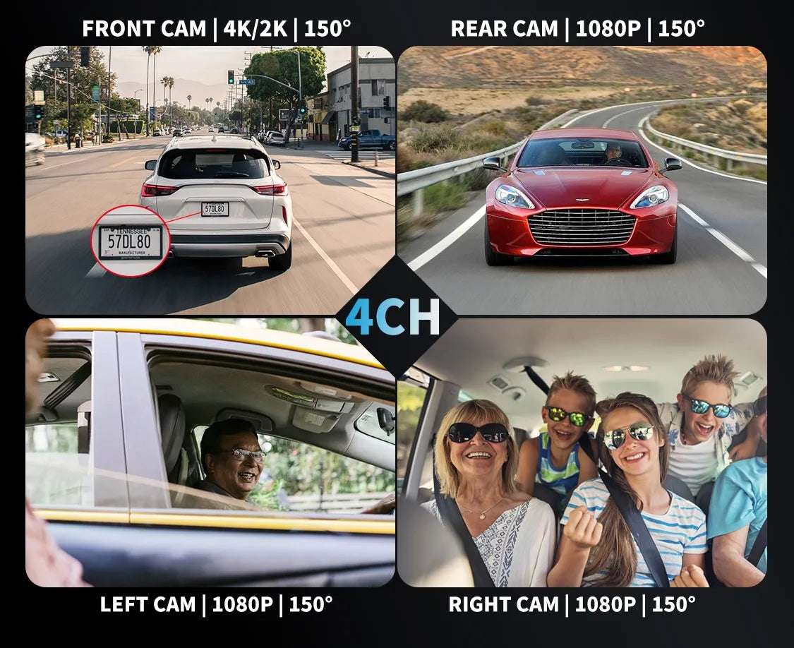 TiESFONG i7pro 360° Dash Camera Surveillance 24H Monitoring Smart Technology