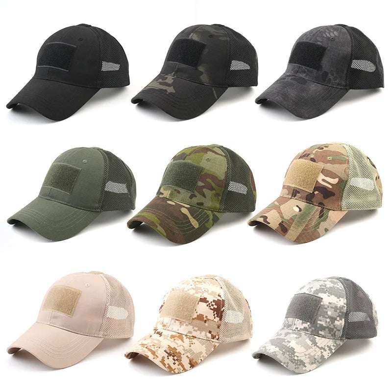 Unisex Tactical Breathable Half Mesh Cap 12 Designs tactical hats