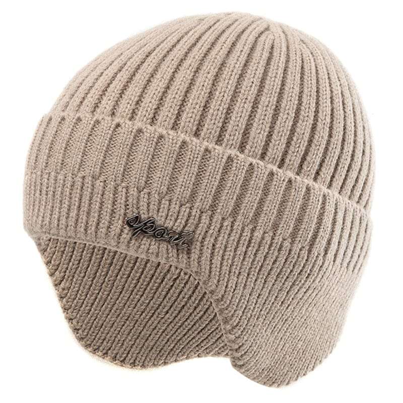 Unisex Winter Wool Beanie with Protectave Earflaps Thermal & Wool Beanies