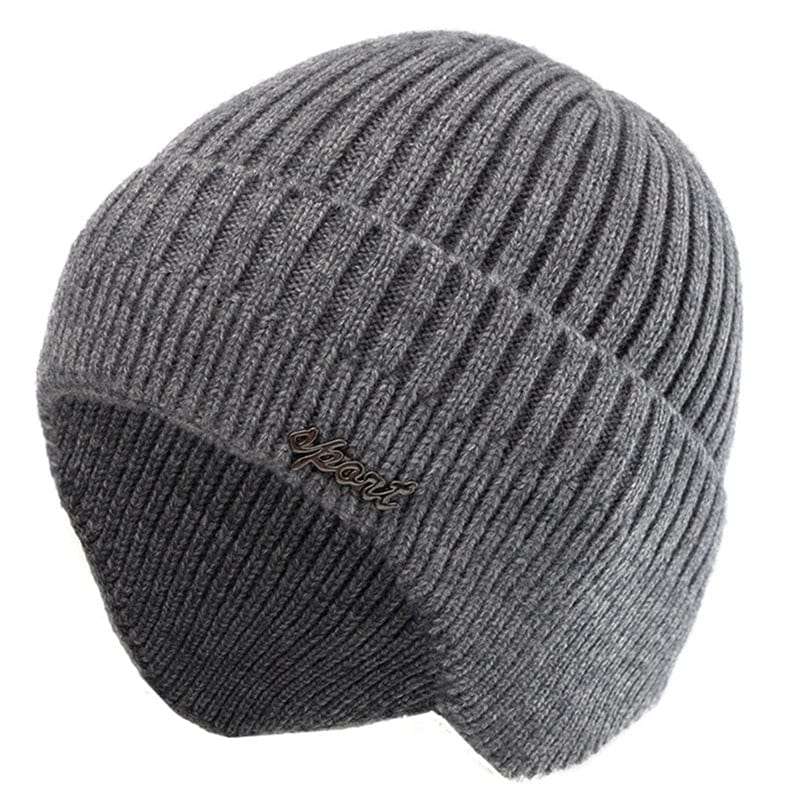 Unisex Winter Wool Beanie with Protectave Earflaps Thermal & Wool Beanies