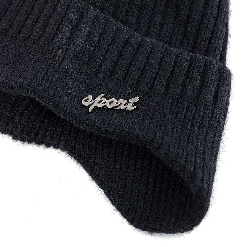 Unisex Winter Wool Beanie with Protectave Earflaps Thermal & Wool Beanies