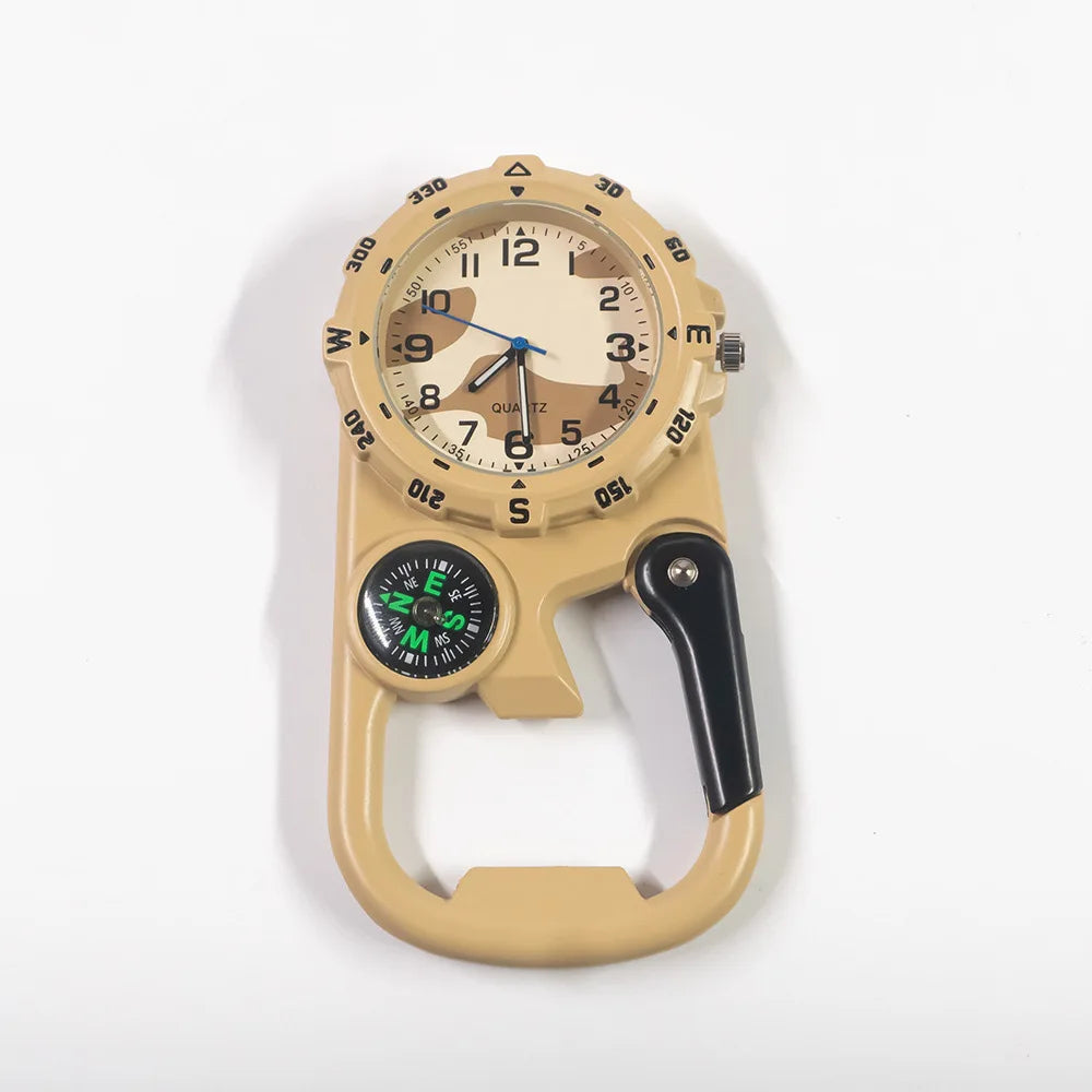 Versatile Carabineer Compass Watch Traditional Quartz Optics