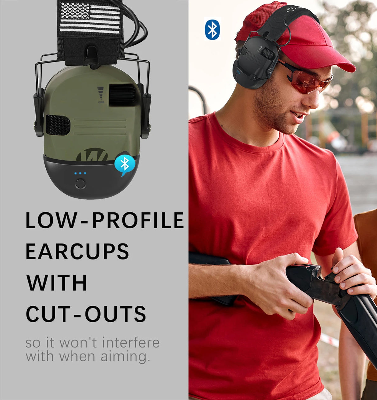 Walker Bluetooth Voice Amp Noise Reduction Hearing Protection Ear Muffs Hi-Vis & Safety