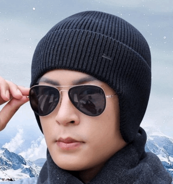 Warm up Wool Beanie with Earflaps Thermal & Wool Beanies