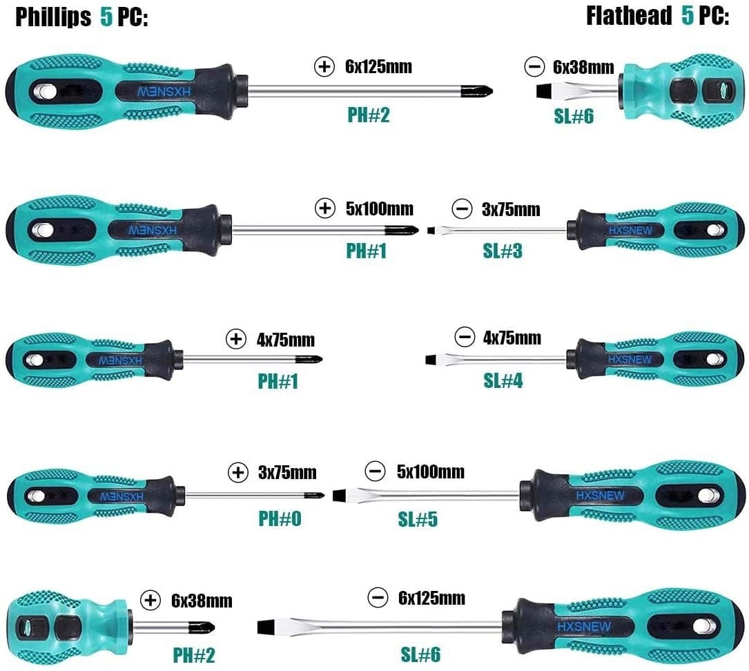 10pcs Screwdriver Set Magnetic Head tools
