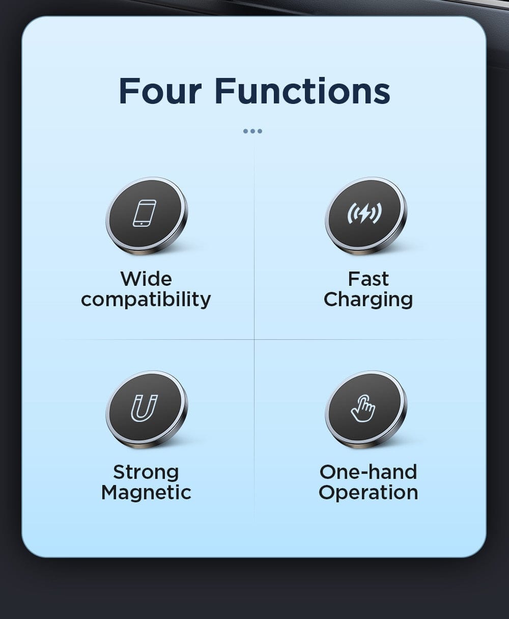 15W Magnetic Car Phone Holder Wireless Charger wifi & wireless