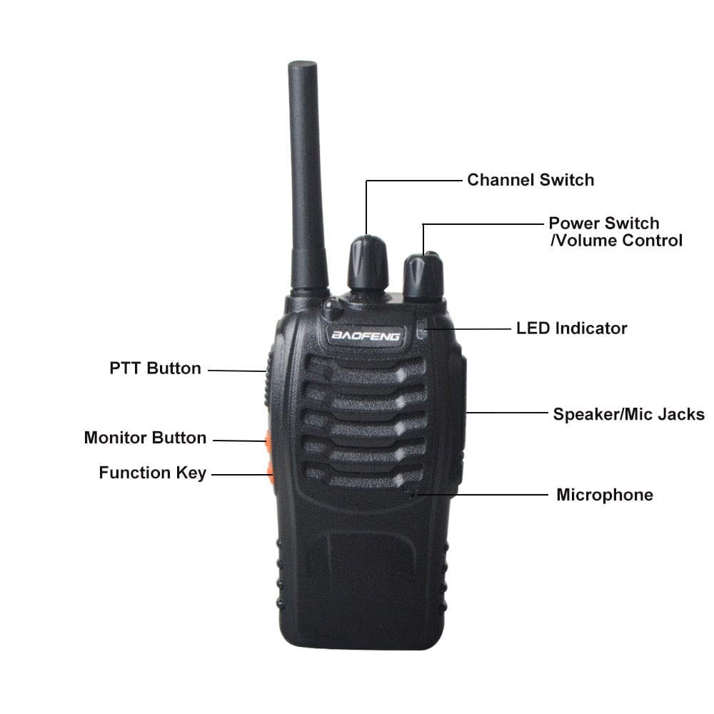 2 Peace set Walkie Talkie two way radio BF-88E Smart Technology