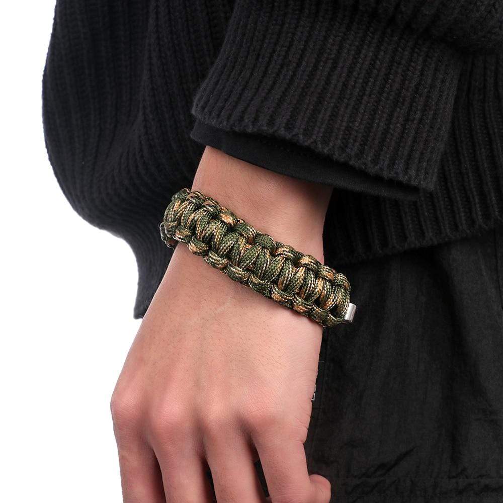 Adjustable Paracord Survival Wristband 23cm army surplus