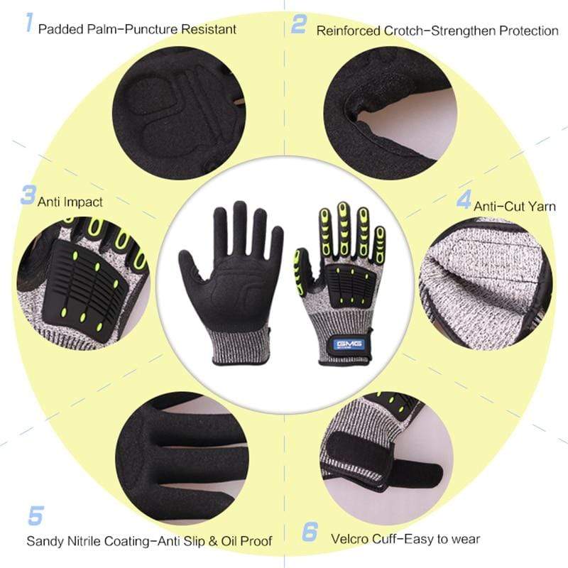 Anti Impact & Anti Cut Gloves Hi-Vis & Safety