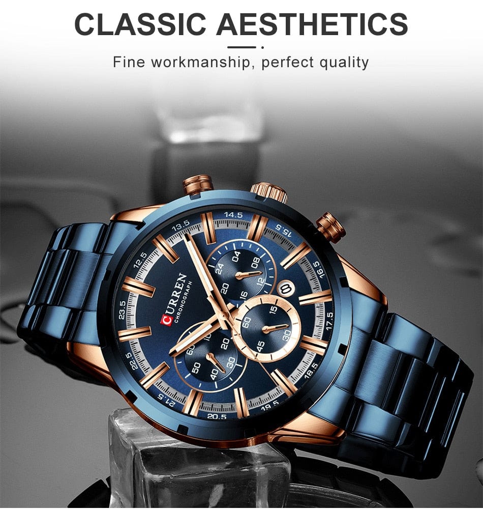CURREN 8355 Luxury Sports Quartz Waterproof Watchs