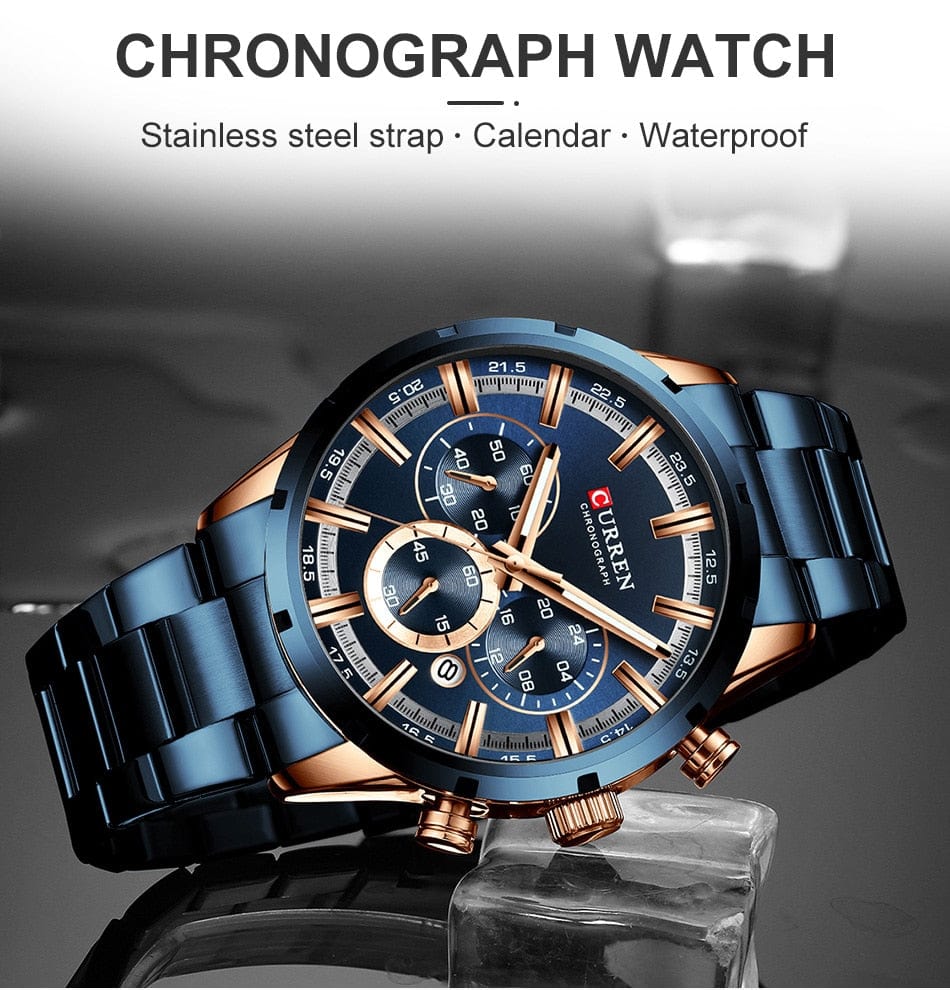CURREN 8355 Luxury Sports Quartz Waterproof Watchs