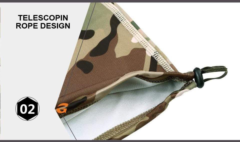 Camouflage Neck & Face Sun Germ Shield Outdoor Clothing
