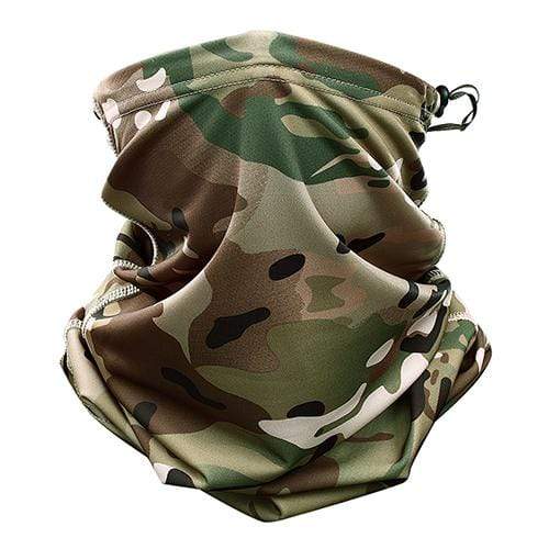 Camouflage Neck & Face Sun Germ Shield Outdoor Clothing