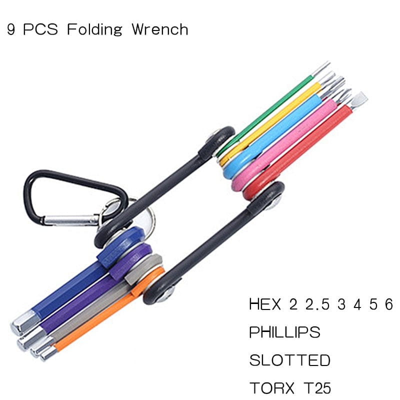 Colour Coded Torx & Hex Head Allen Key Set tools
