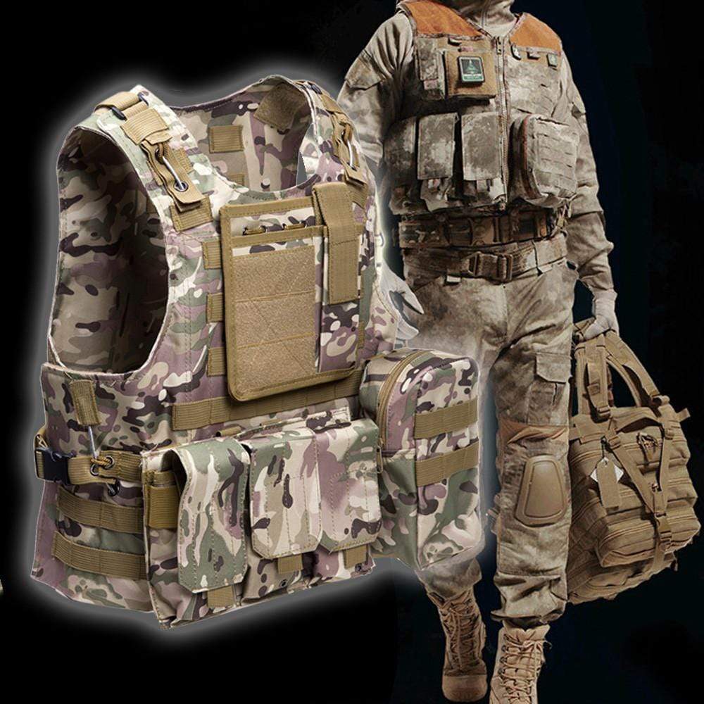 Expandable Outdoor Adventure Vest 7 Colors Helmets & Packs