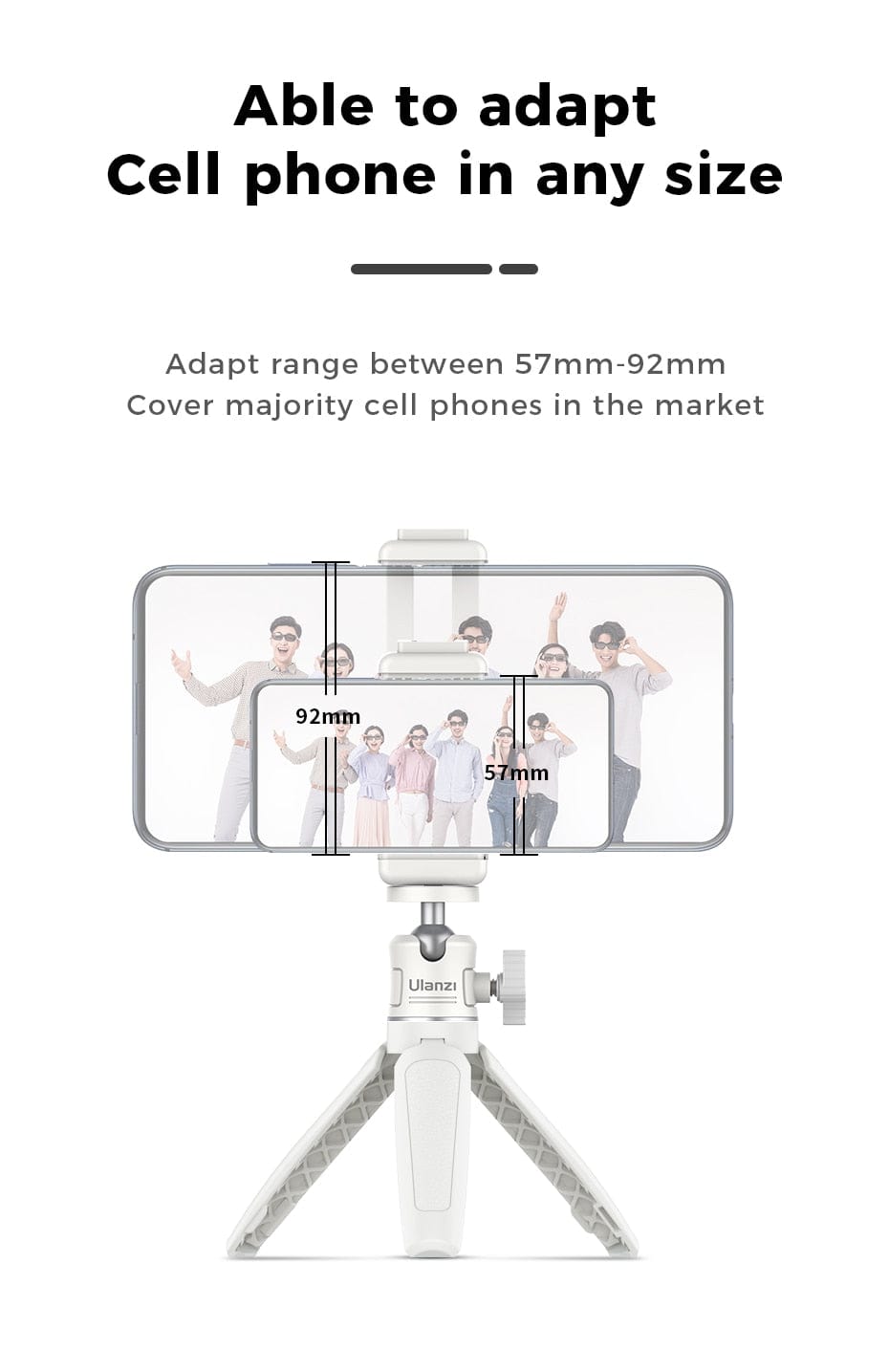 Foldable Tripod for Phone Binoculars or Camera Selfie Stick Smart Technology
