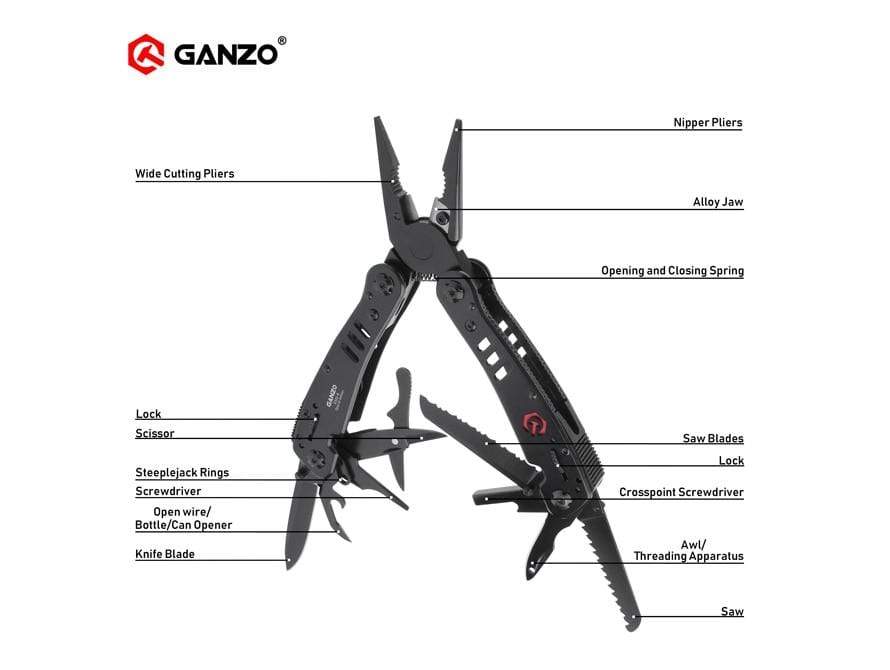 Ganzo G302 & G302B Multitool Pliers Survival