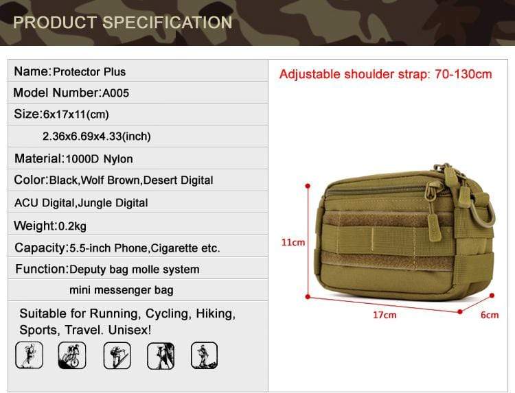 General belt waist Utility Bags Helmet & Pack Accessories