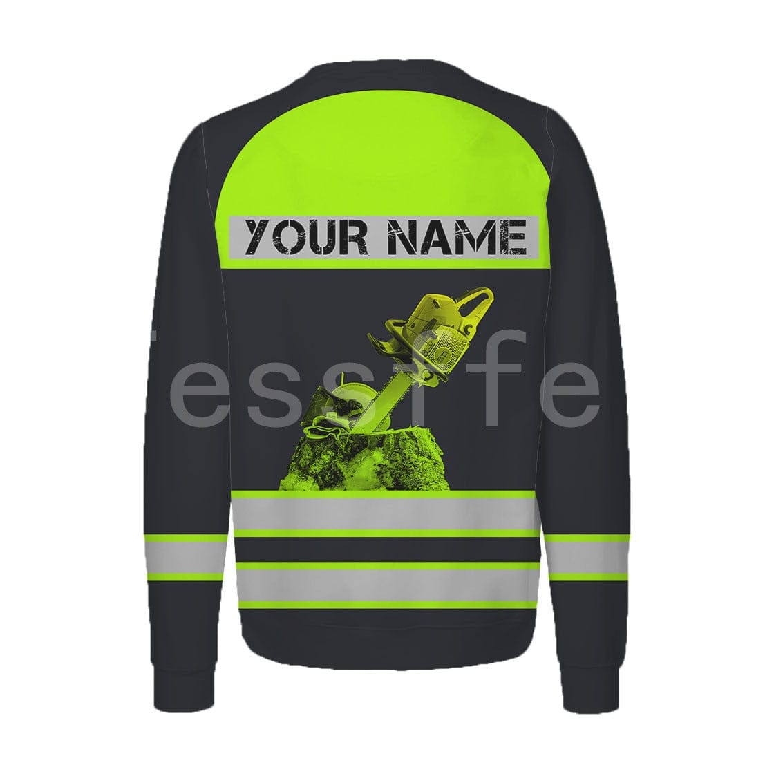 Hi Vis Hoodie Sweat Shirt Black/yellow Hi-Vis & Safety