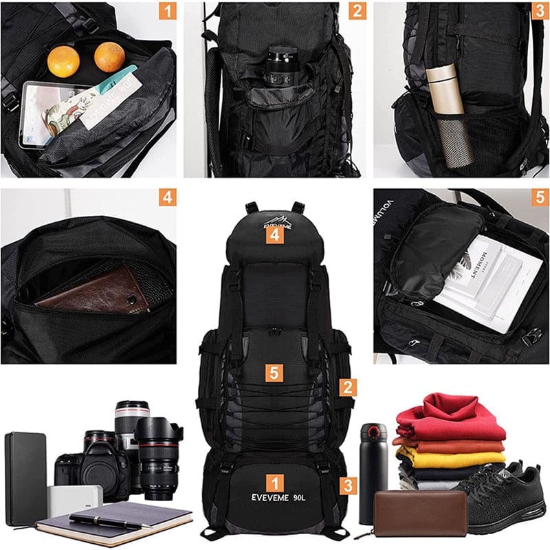 Large Hiking Camping Backpack 80ltr 90ltr BackPacks
