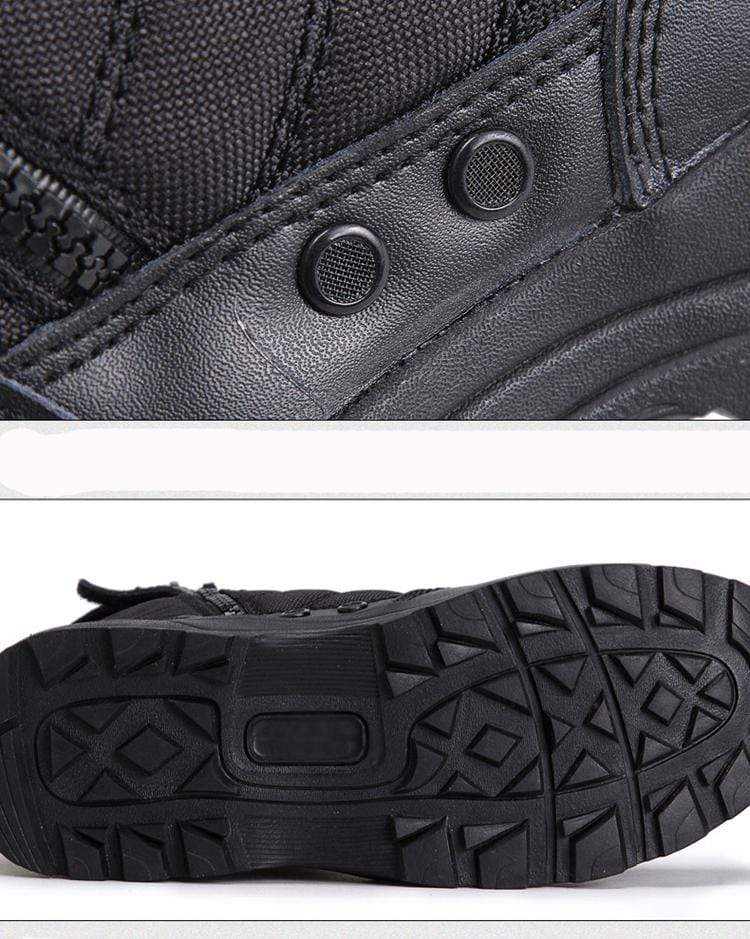 Mens Tactical Boots Breathable Leather & Mesh Adventure Footwear