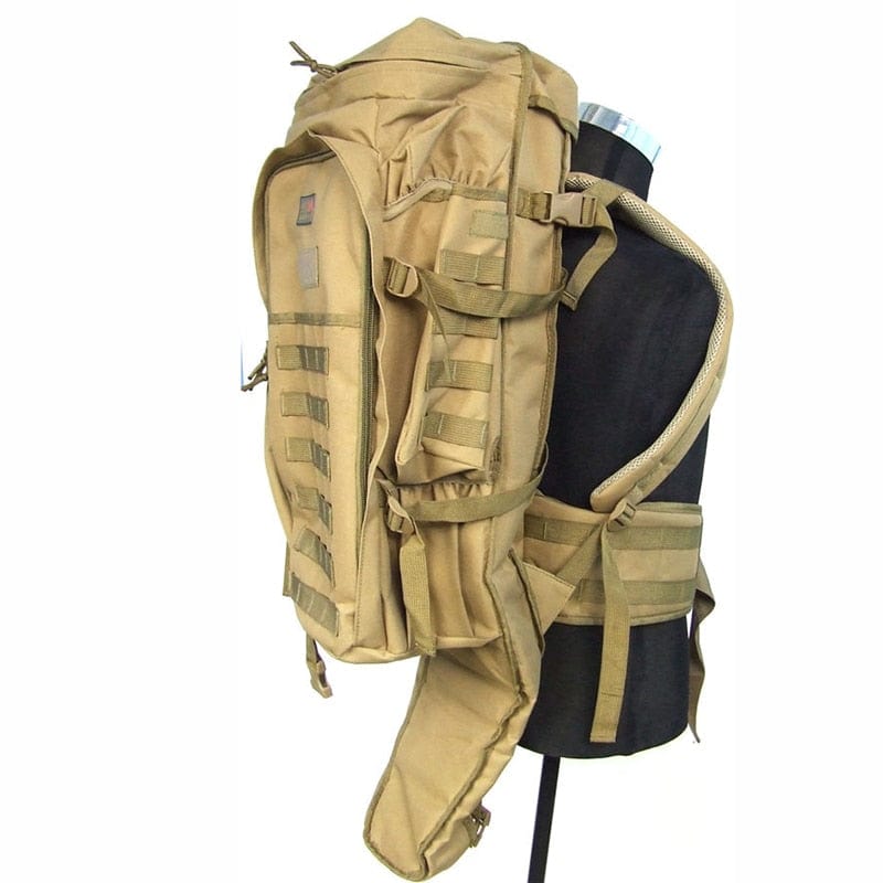 Rugged 70L Over Night Rifle Shovel Tool Camping Backpack Rifle Accesories