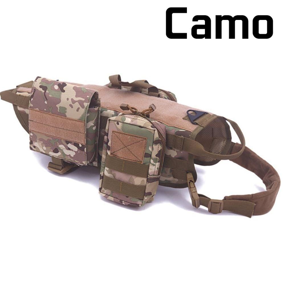S M L XL Dog Harness Vest with Molle packs Dog Stuff
