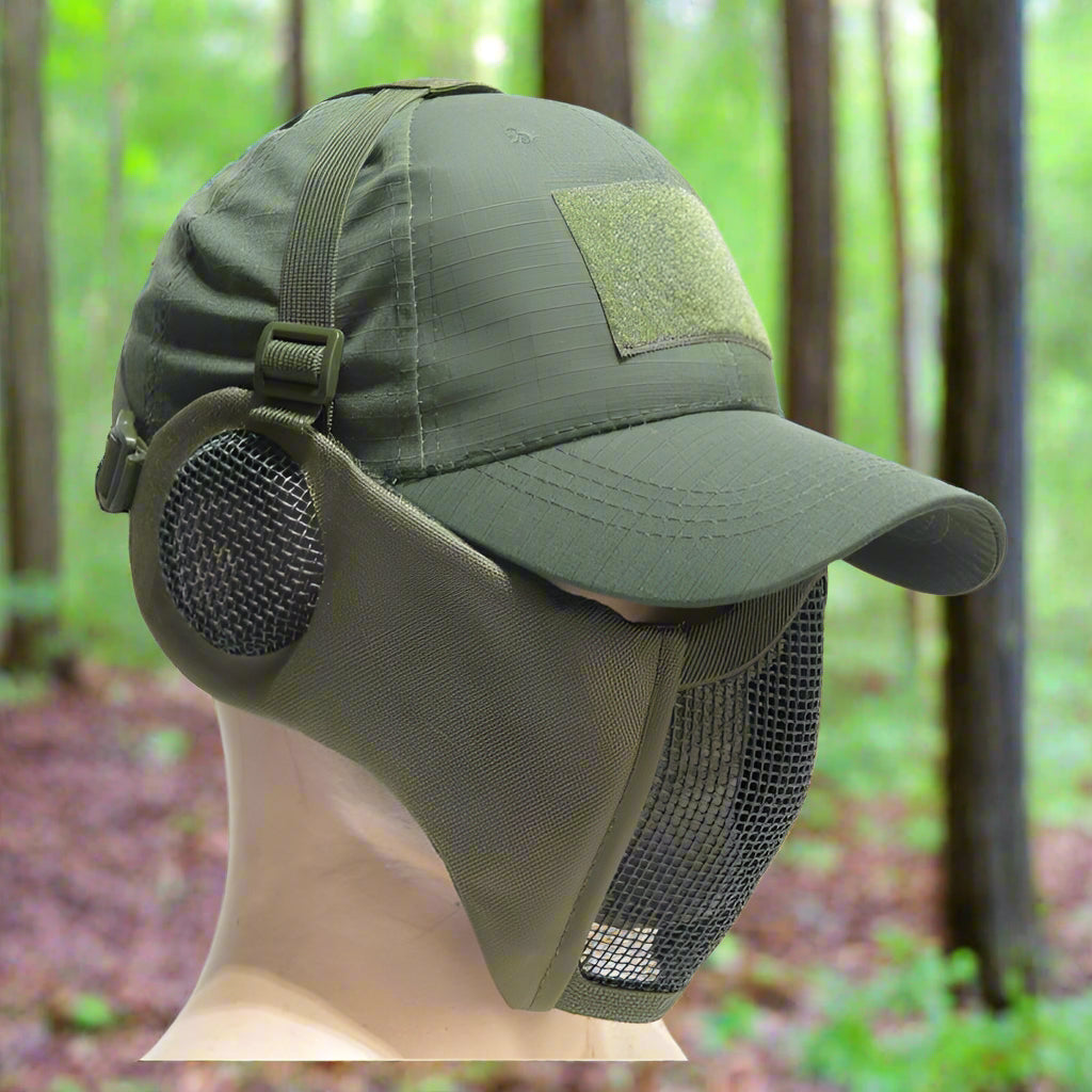 Tactical Foldable Mesh Mask with Cap tactical caps