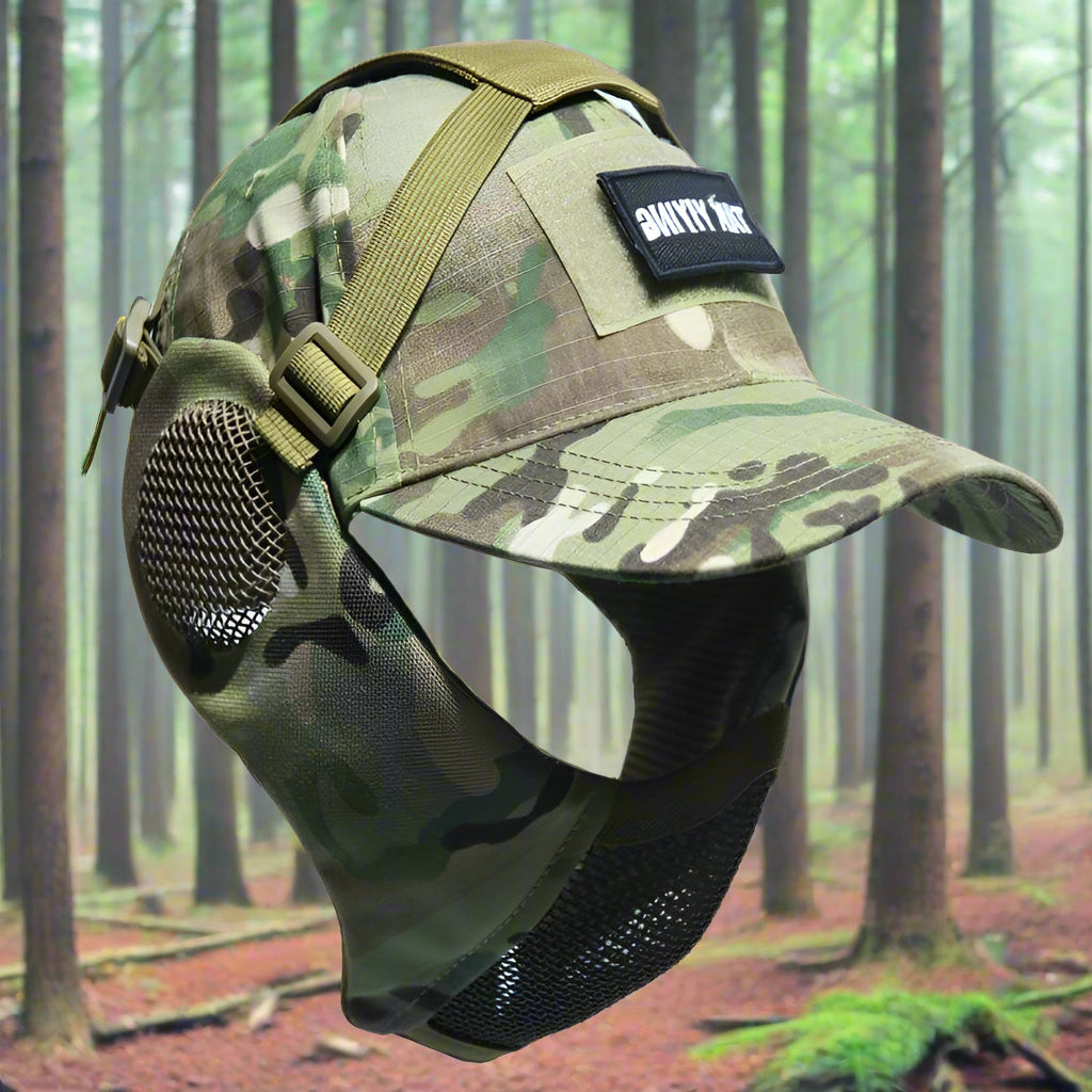 Tactical Foldable Mesh Mask with Cap tactical caps