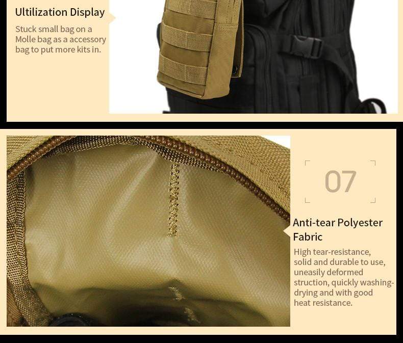 Tactical Utility Bags Vest/Waist (Molle) Helmet & Pack Accessories
