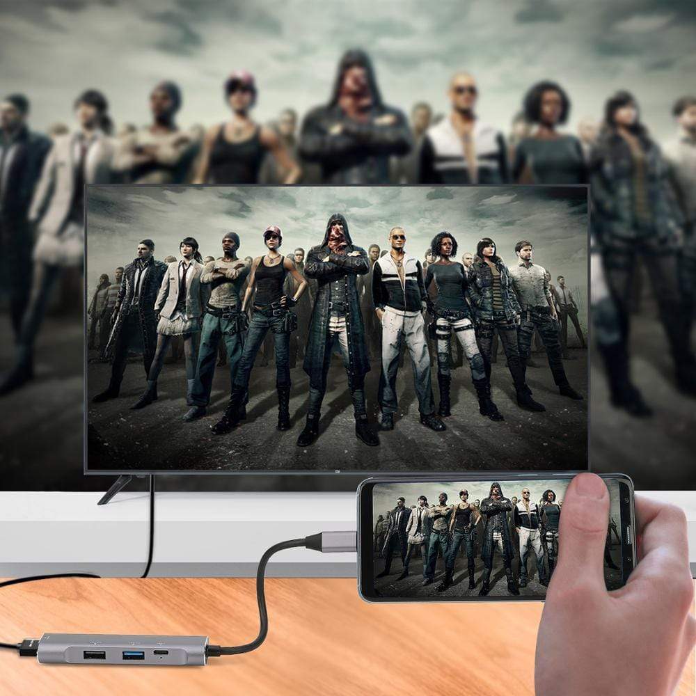 USB C to HDMI Adapter Hub Dock Phone Laptops TVs Smart Technology