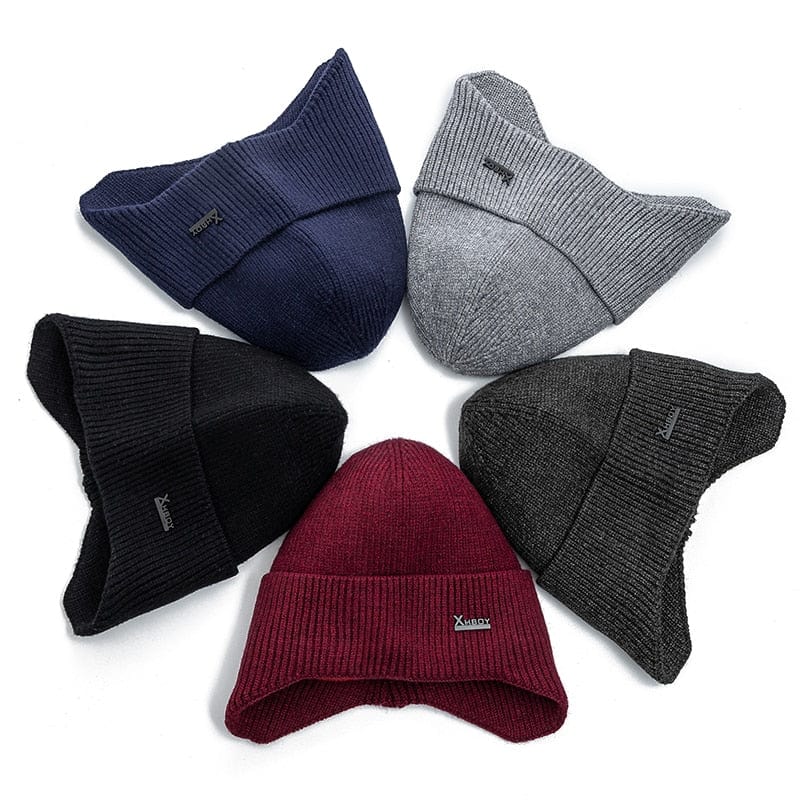 Warm up Wool Beanie with Earflaps Thermal & Wool Beanies