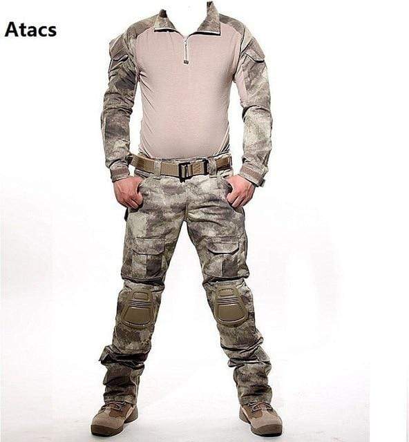 Combat Shirt + Cargo Pants Knee Pads tacticle clothing BushLine Atacs S