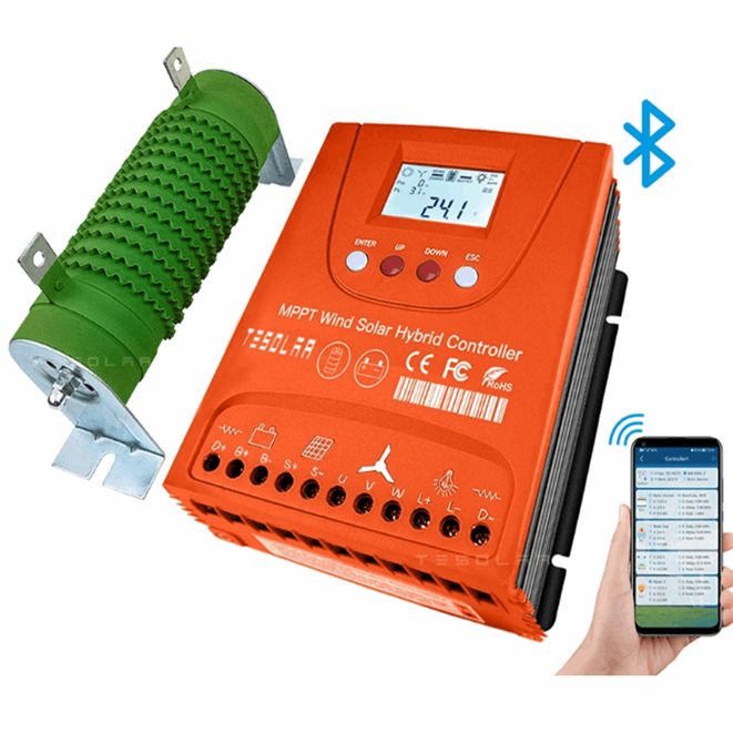 1000W, 1.2 & 1.5kw Hybrid MPPT Controller Wi-Fi power control unit  