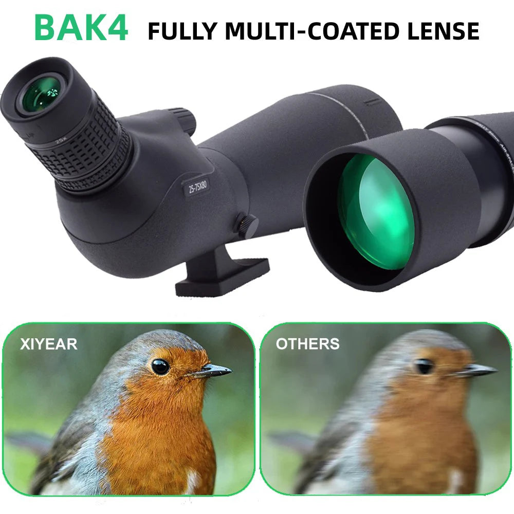 25-75x80 Spotting Monocular With Phone Adapter  & Tripod monocular  