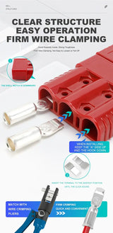 2pcs Anderson Plug 3Pin 50A 75A 175A Quick Connect Kit electrical supplys  
