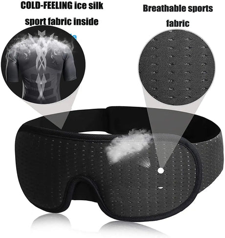 3D Mask for Sleep Light Blockout Soft Padded Camping Equipment  
