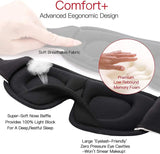 3D Mask for Sleep Light Blockout Soft Padded Camping Equipment  