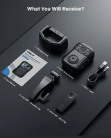 4K Body Camera IP68 GPS Bodycam 128GB & Charging Dock Security Cameras  