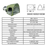 4x4 Car Trunk Canopy Tent Extension Rain & Sunshine-Proof Camping Equipment  