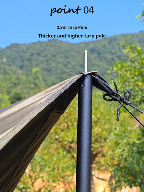 5.1 x 5.1m Tarp Waterproof Awning Shade Tent Shelter Sunshade Camping Equipment  